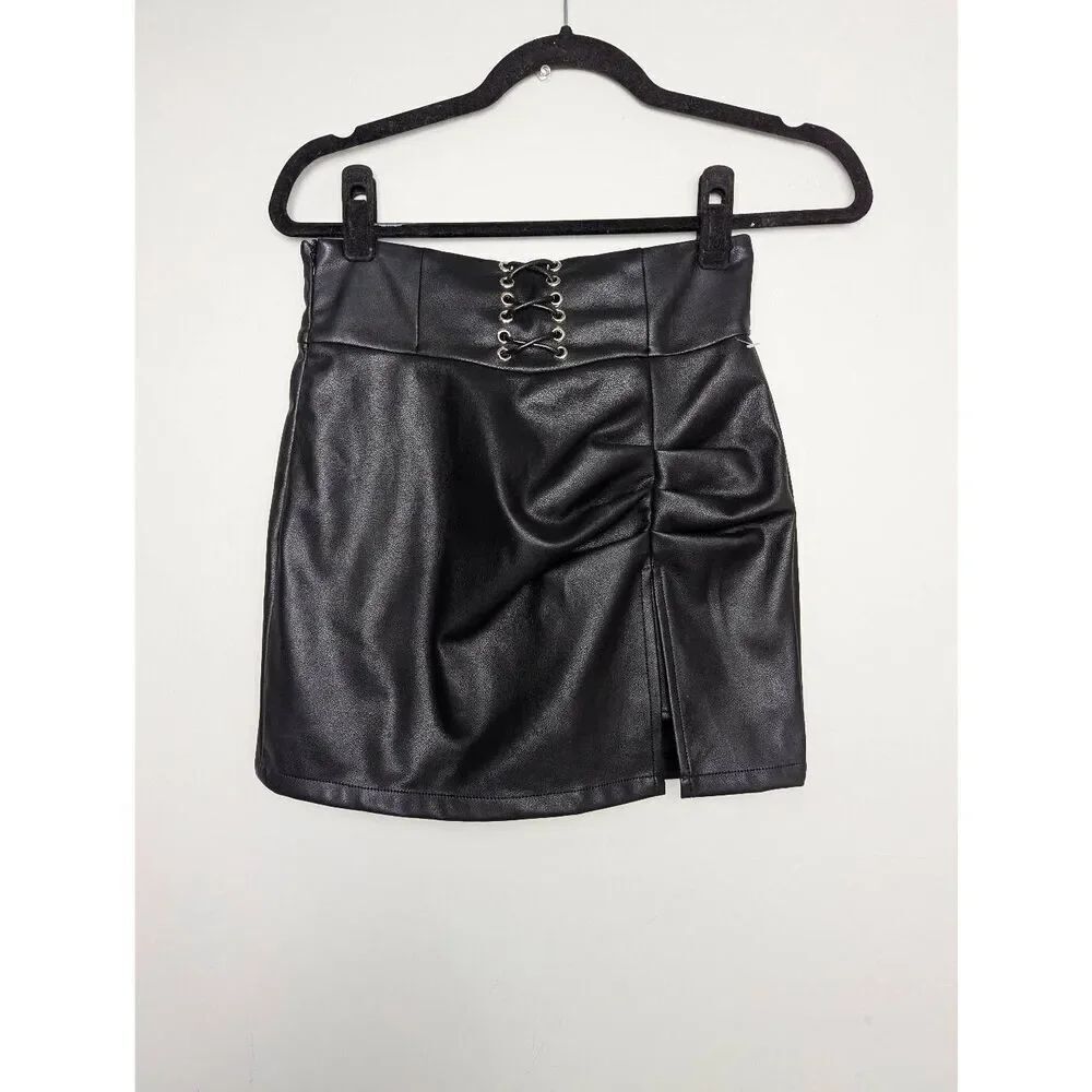 Barbie Chill faux leather mini skort Medium